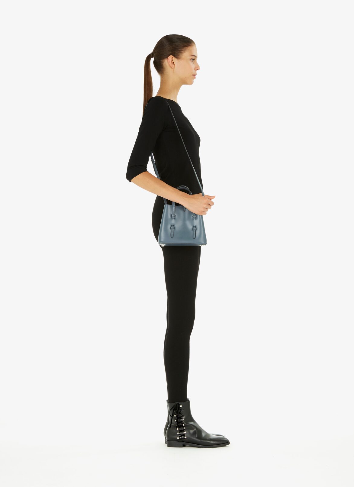 CABAS XM CUIR LUX BLUE RUSSIAN ALAÏA RUSSIAN BLUE  CABAS XM CUIR LUX BLUE RUSSIAN